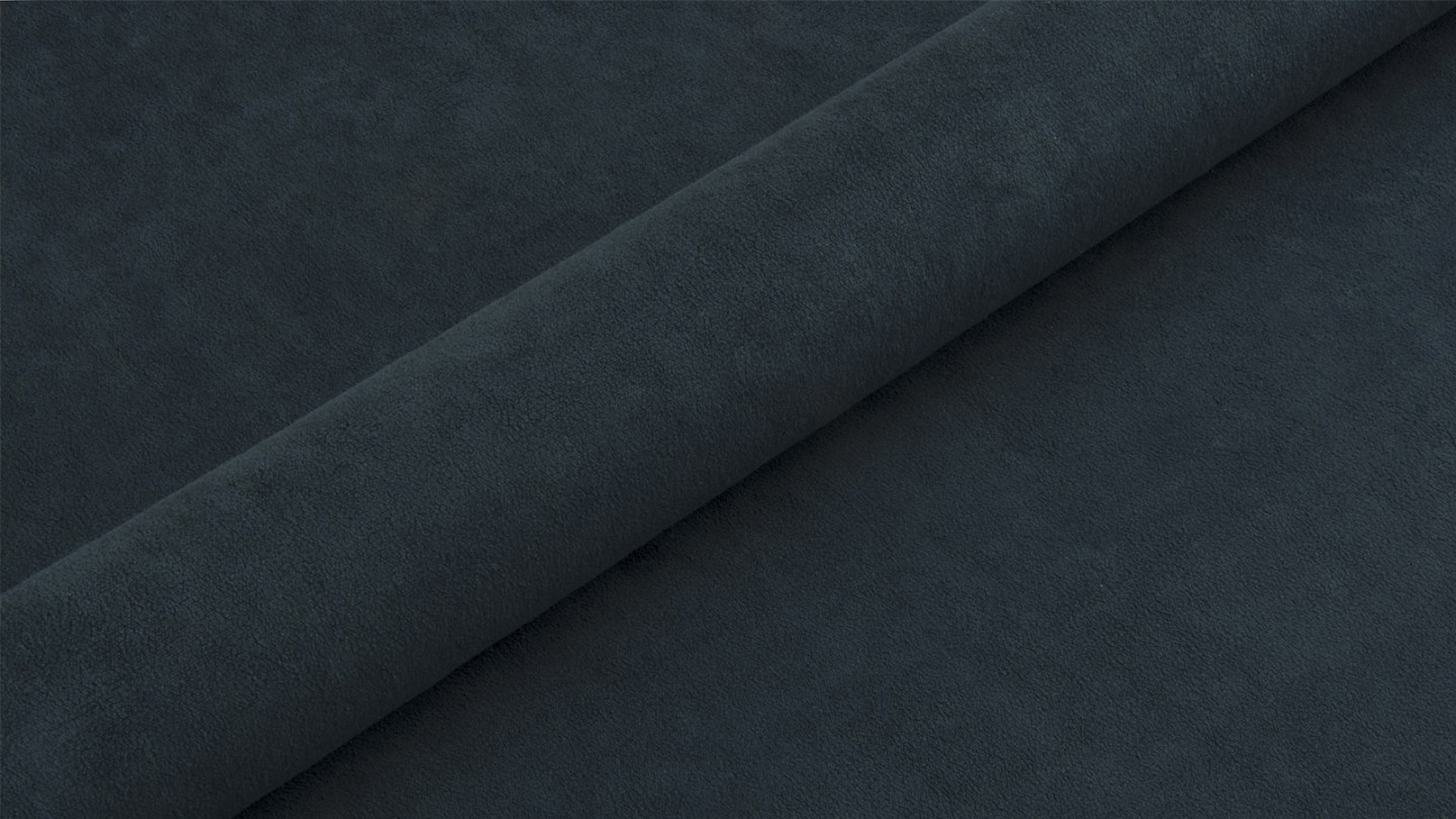 Ensemble lit adulte 160x200 cm en velours bleu nuit + Matelas mousse gel à mémoire de forme, double confort - Dual Confort