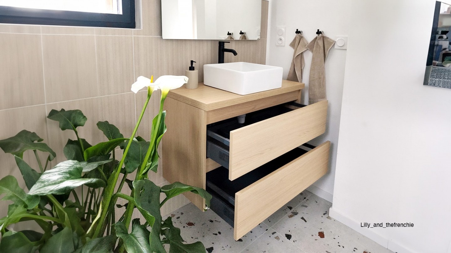 Meuble Salle De Bain Chene Clair www.homifab.com