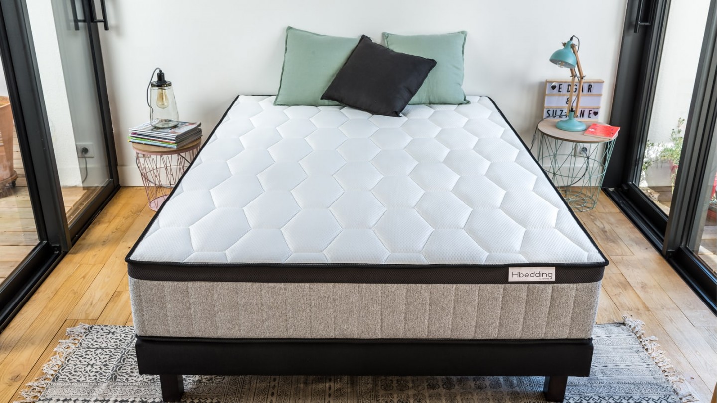 Matelas 160x200 ressorts magestic®, ressorts ensachés avec mousse á  mémoire