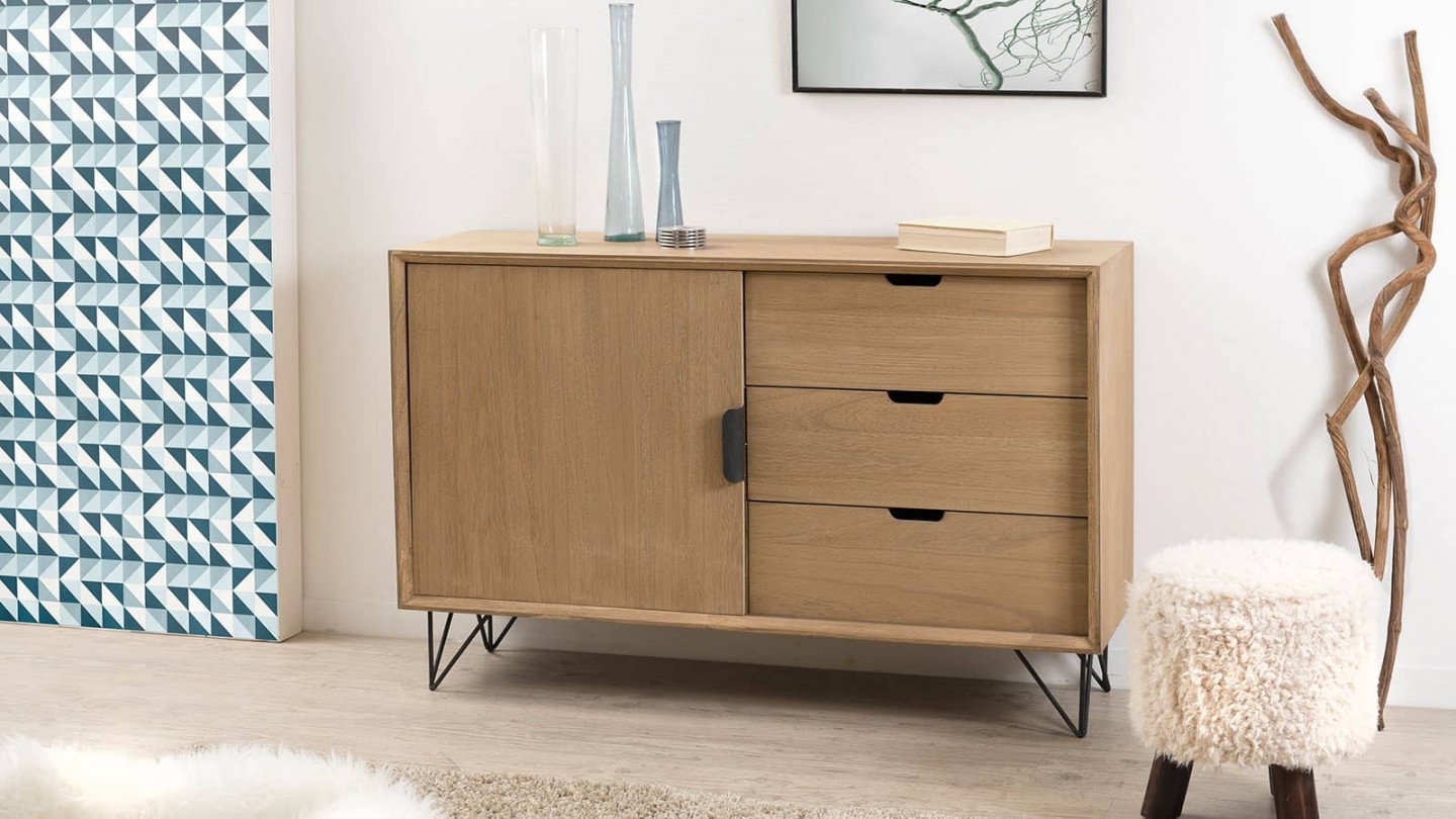 Løtta - Buffet 1 porte 3 tiroirs