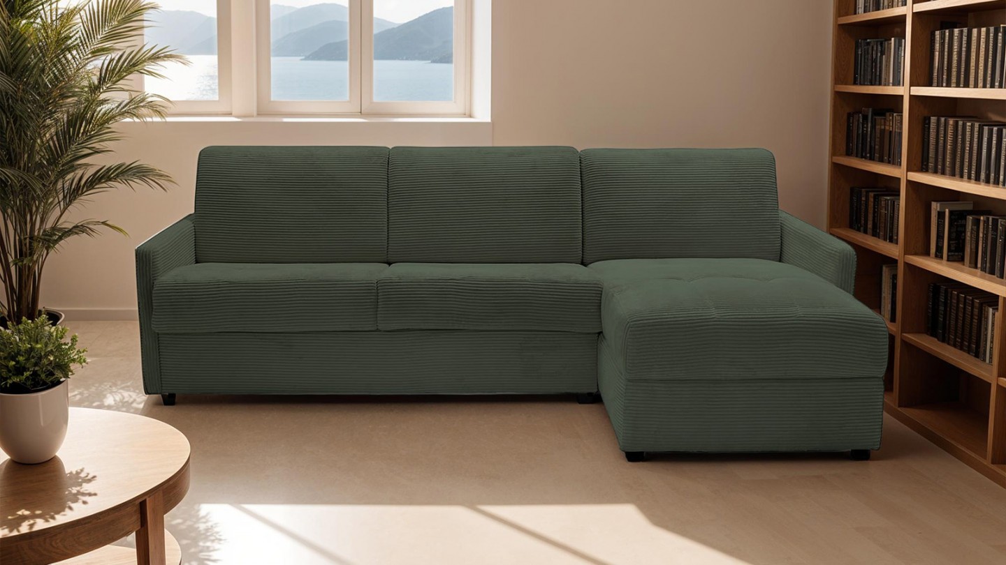 Canape D Angle Convertible Couchage Quotidien