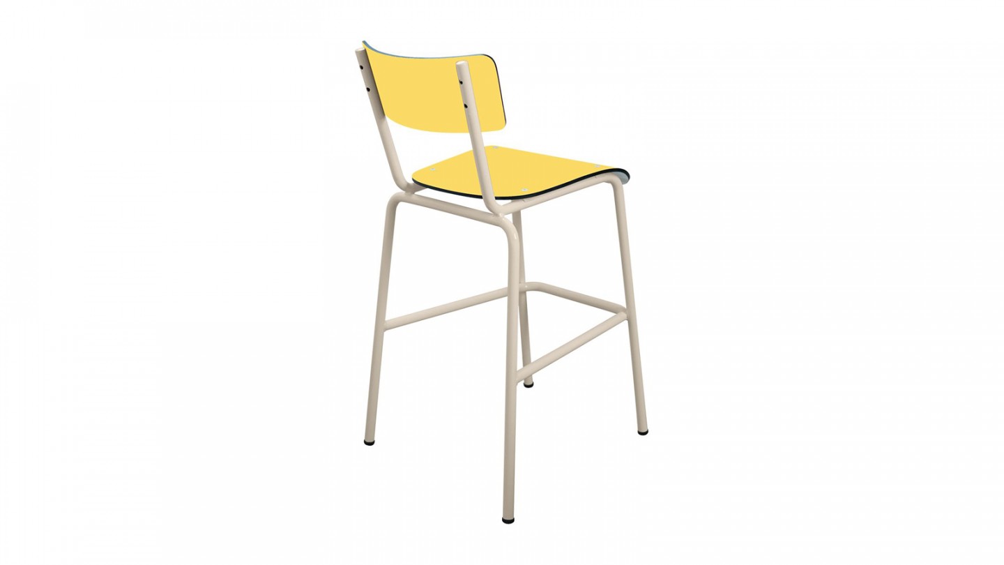 Chaise haute 65 cm jaune citron - Collection Suzie - Les Gambettes