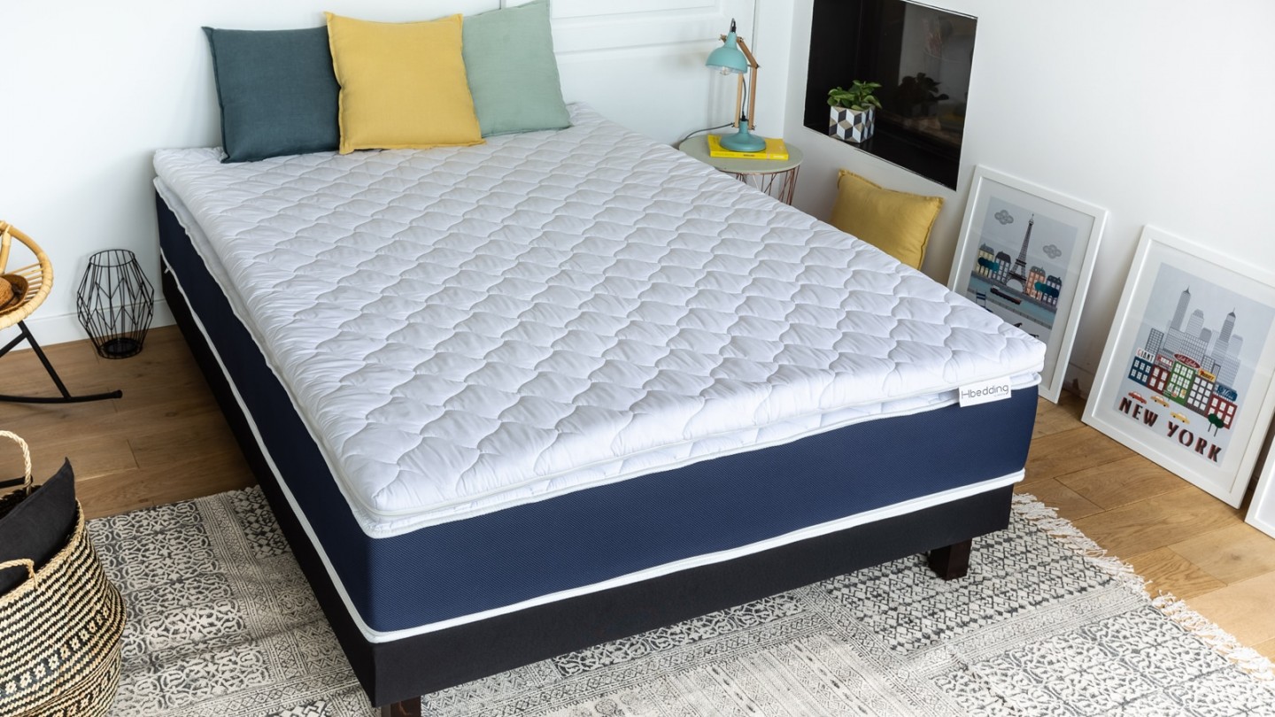 HBEDDING Sur-matelas déhoussable mémoire de forme 160x200 - Mousse haute  densité - Memory Plus