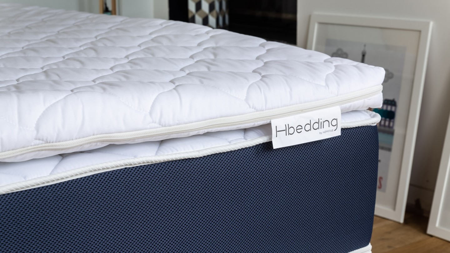 HBEDDING Sur-matelas déhoussable mémoire de forme 160x200 - Mousse haute  densité - Memory Plus