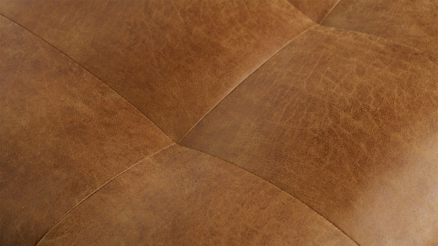 Fauteuil en cuir cognac - Collection Rodeo - BePureHome