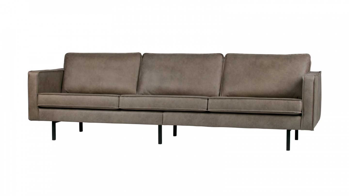 Canapé 3 places gris éléphant - Collection Rodeo - BePureHome