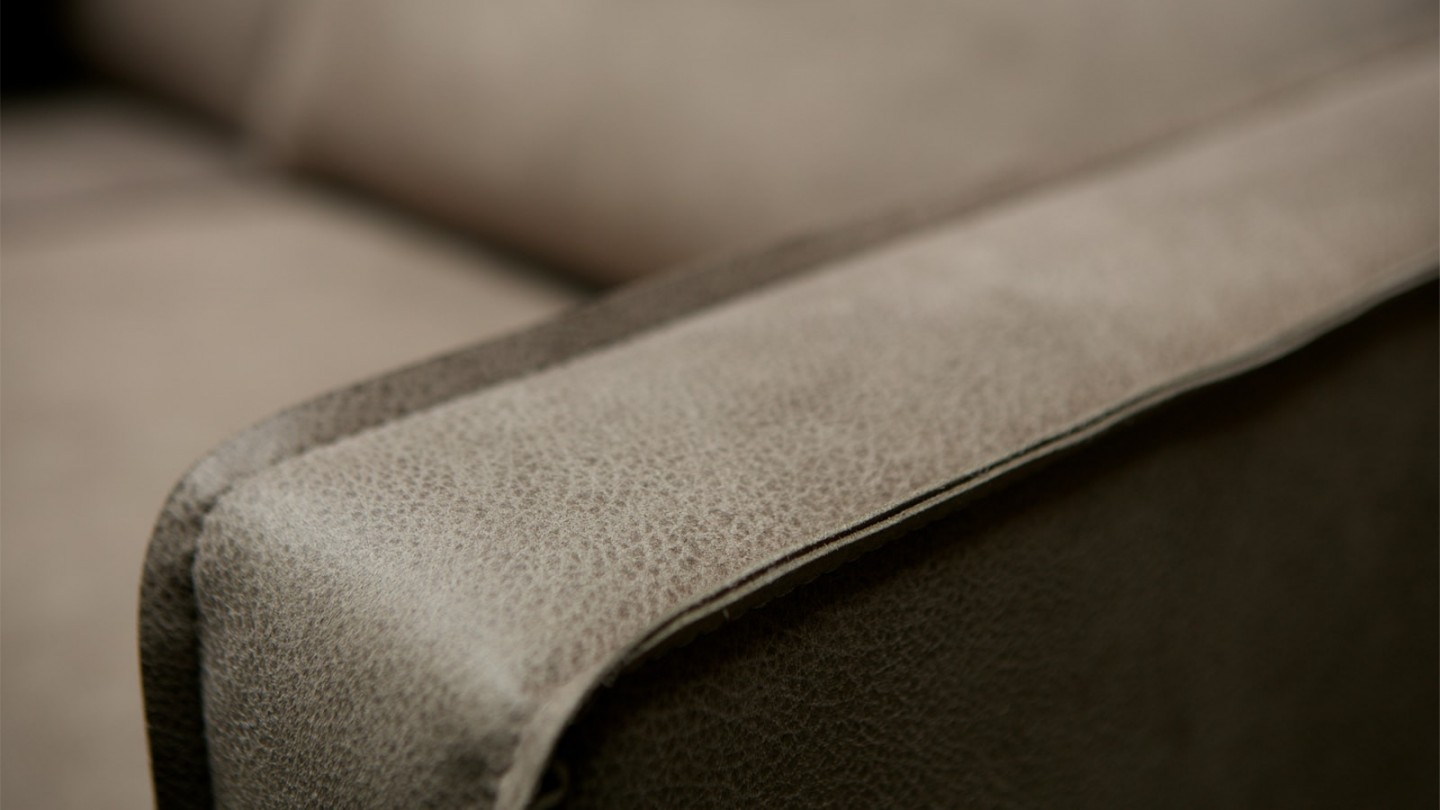 Canapé 3 places gris éléphant - Collection Rodeo - BePureHome