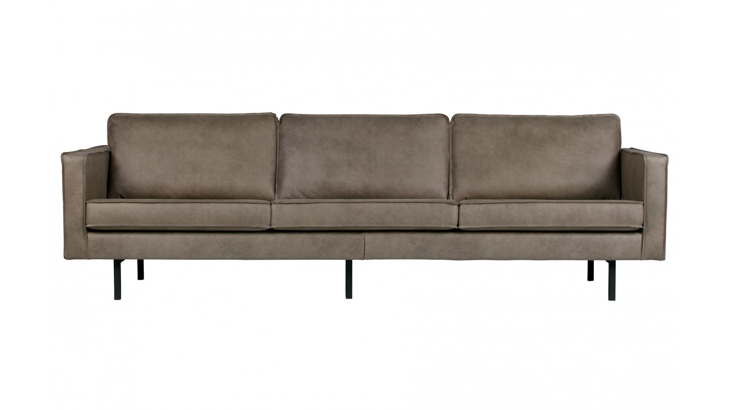 Canapé 3 places gris éléphant - Collection Rodeo - BePureHome