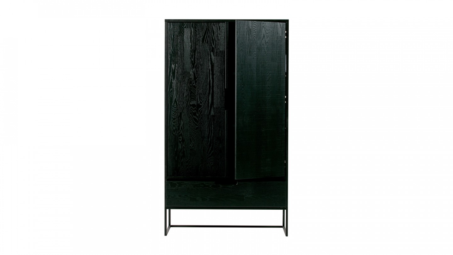 Armoire 2 portes en chêne noir - Collection Silas - Woood