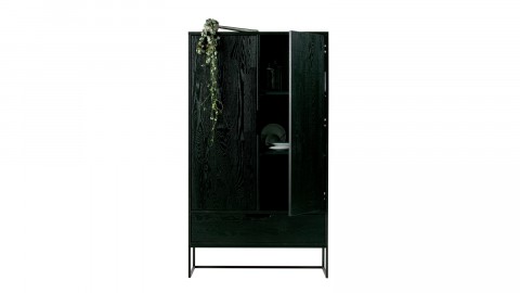 Armoire 2 portes en chêne noir - Collection Silas - Woood