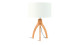 Lampe à poser en bambou abat jour en lin blanc - Collection Annapurna - Good&Mojo