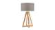 Lampe à poser en bambou abat jour en lin foncé Collection Everest - Good&Mojo