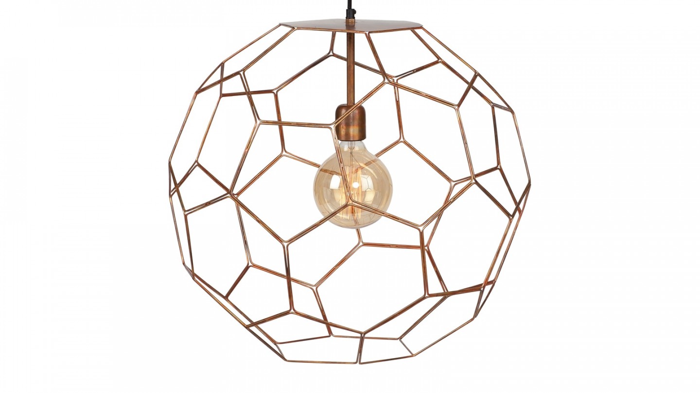 Suspension en fil de fer cuivre L - Collection Marrakesh - It's About Romi