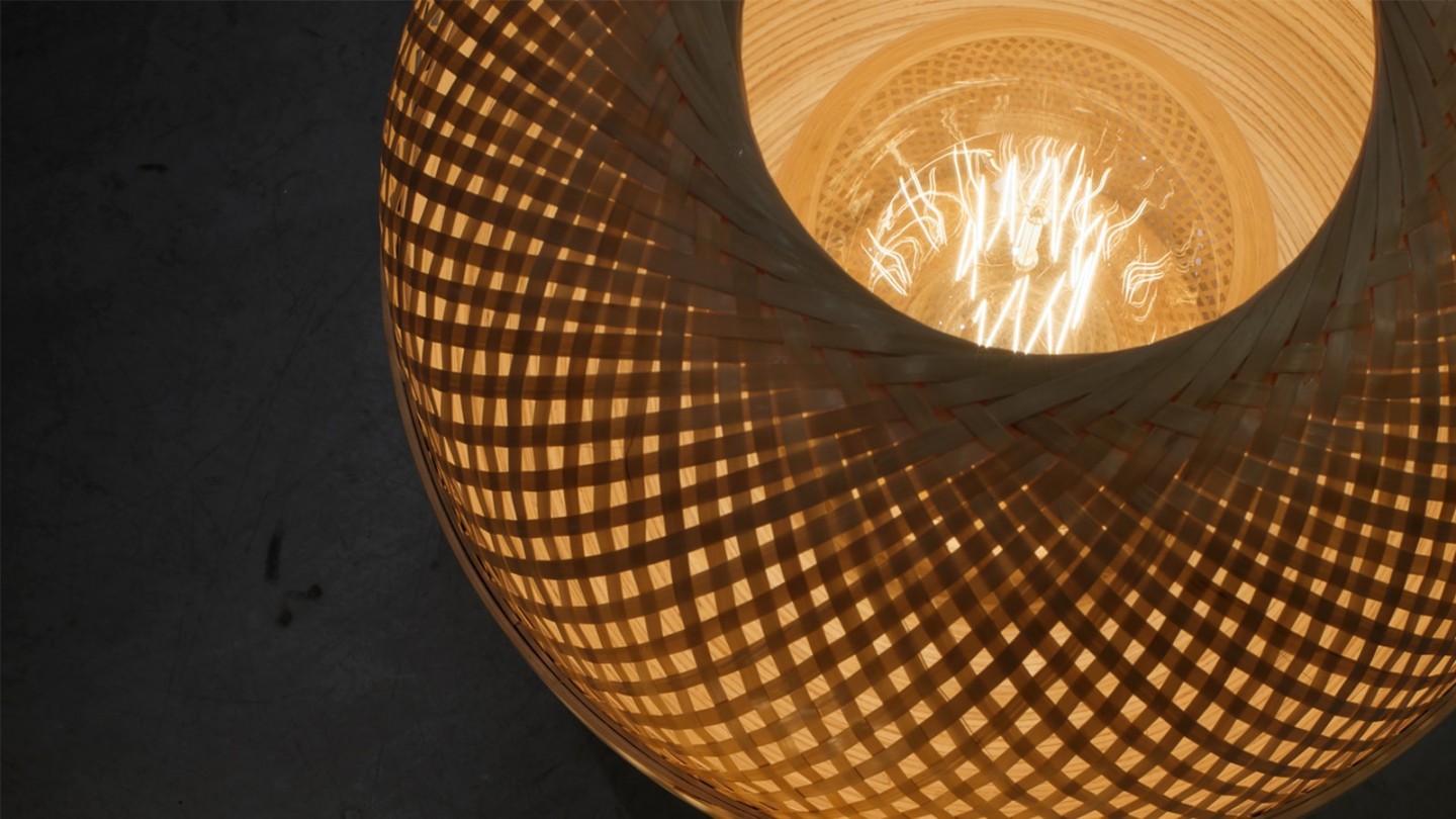 Lampe de table ronde en bambou L - Collection Mekong - Good&Mojo