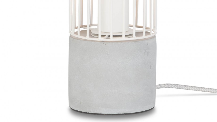 Lampe à poser fil de fer et ciment blanc - Collection Memphis - It's About Romi