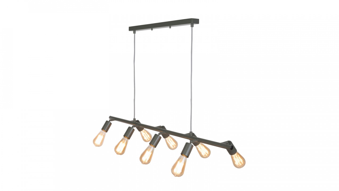 Suspension en fer gris vert 8 bras - Collection Miami - It's About Romi