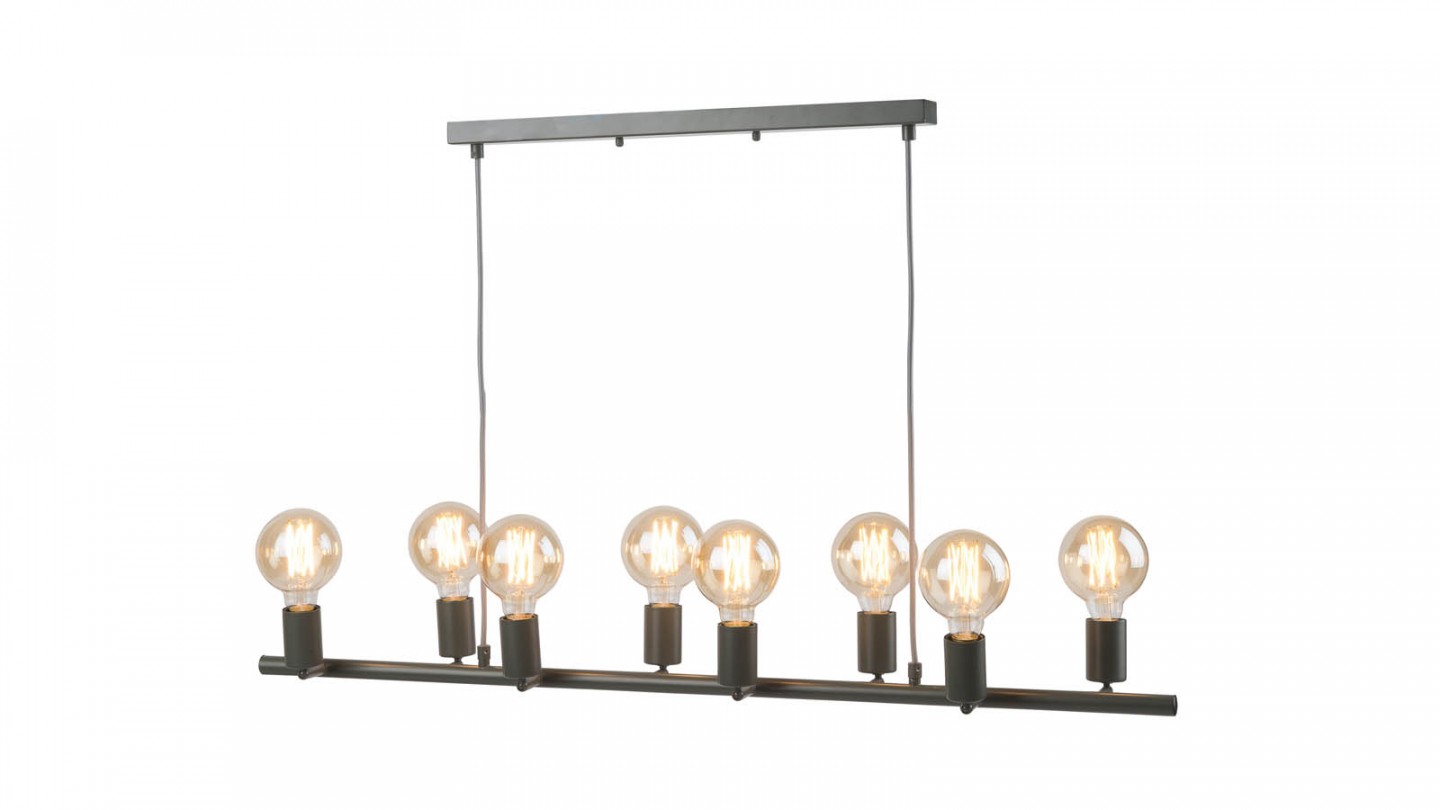 Suspension en fer gris vert 8 bras - Collection Miami - It's About Romi