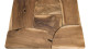Table d'appoint carré en teck piètement en bois flotté - Collection Clara