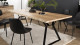 Table à manger 230x100cm en chêne piètement métal noir - Collection Maxence