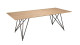 Table à manger 220x100cm en chêne piètement croisé en métal - Collection Maxence