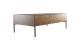 Table basse 111x60cm 2 tiroirs en teck recyclé et métal - Collection Maxence