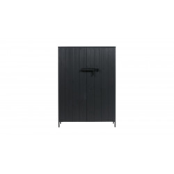 Armoire 2 portes en pin noir - Collection Bruut - Vtwonen