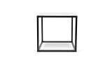 Table basse carrée en marbre blanc piètement en métal noir - Collection Prairie - Temahome