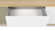 Buffet bas en contreplaqué 201cm 2 portes gris et blanc 2 tiroirs - Collection Dann - Temahome