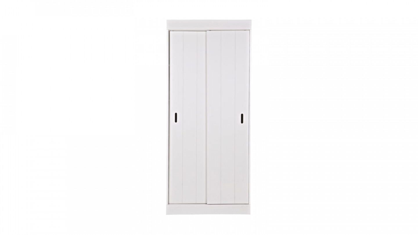 Armoire 2 portes en pin blanc - Collection Row - Woood