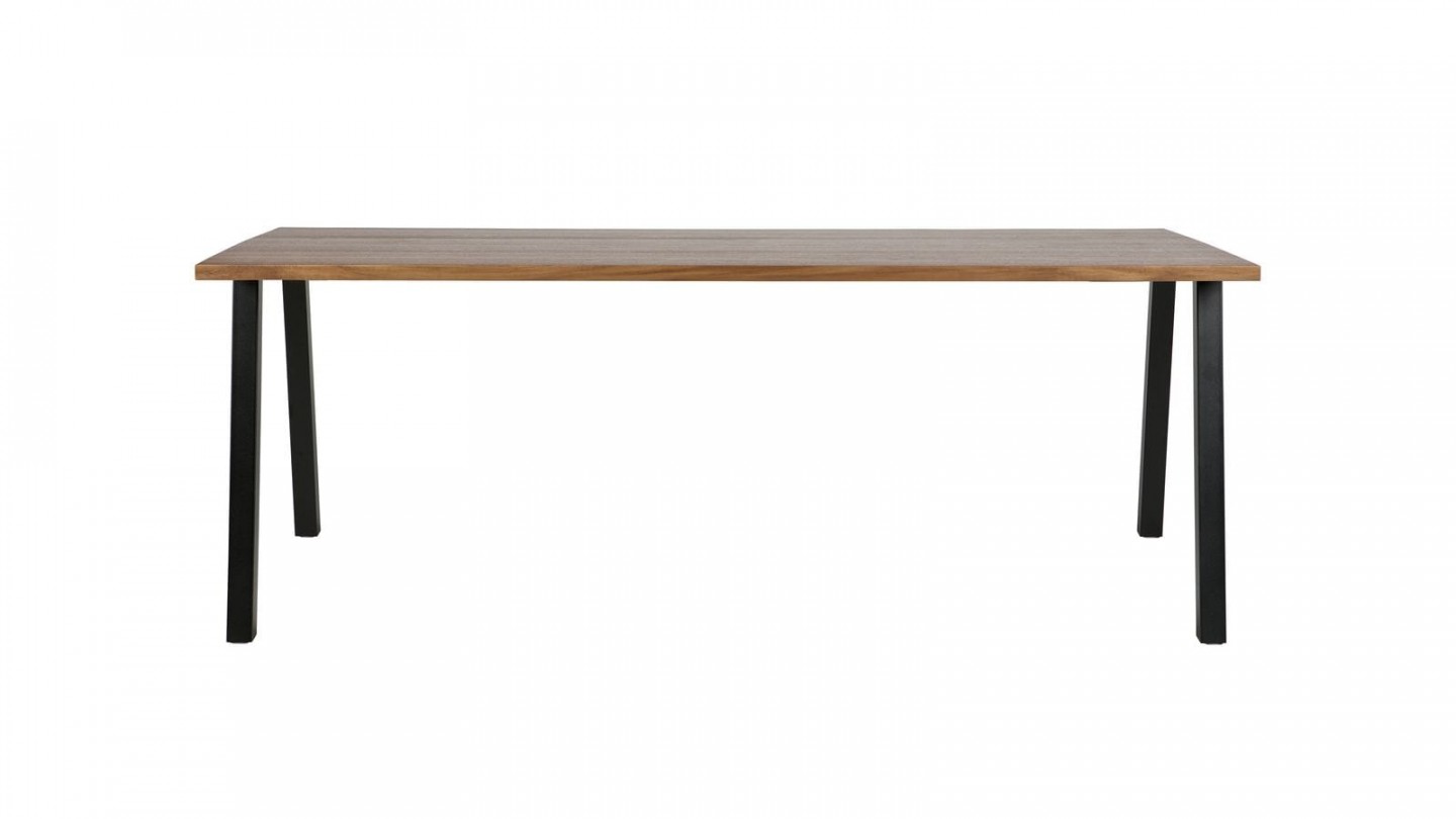 Table à manger 200cm en bois piètement en métal noir - Collection James - Woood
