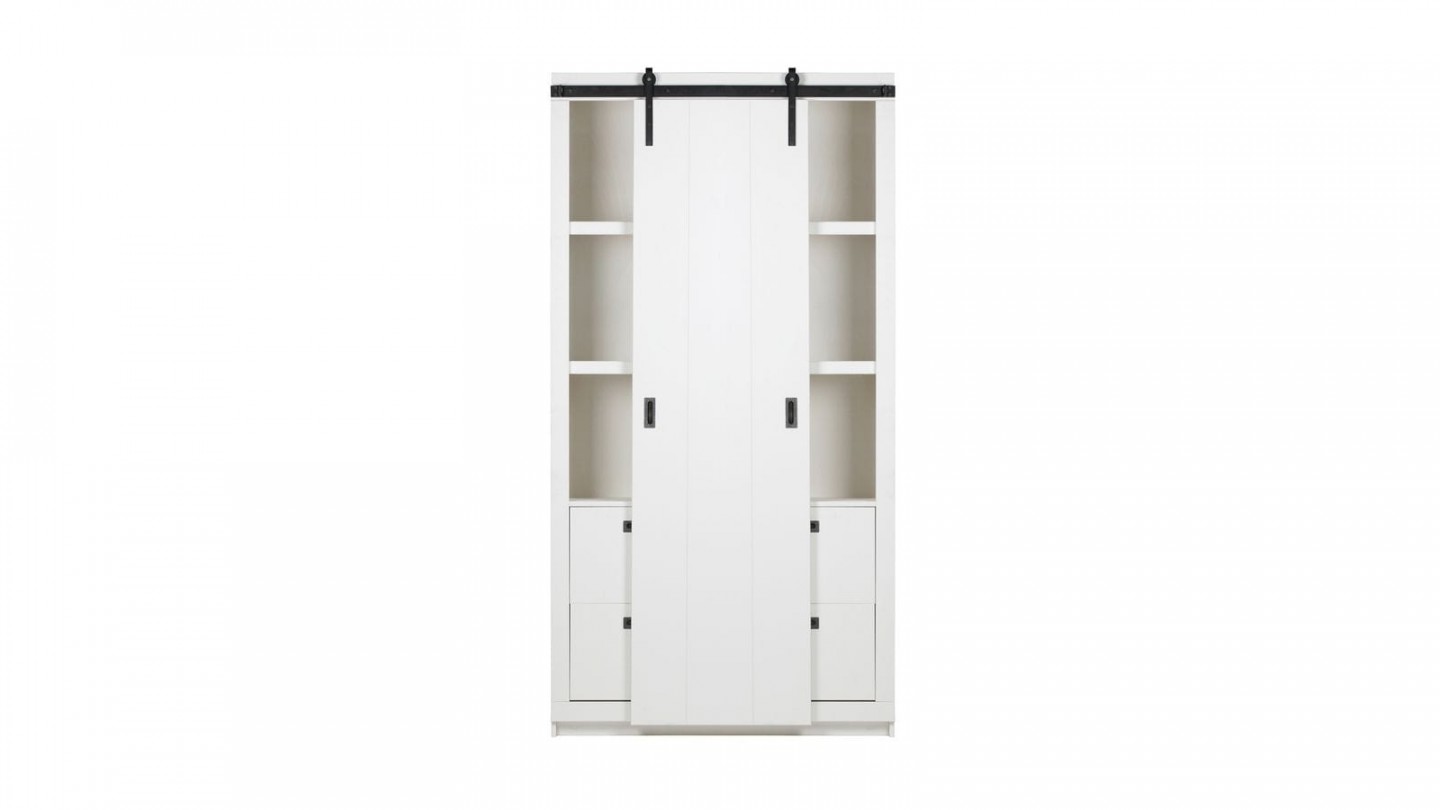 Armoire en pin blanc - Collection Slide - Woood