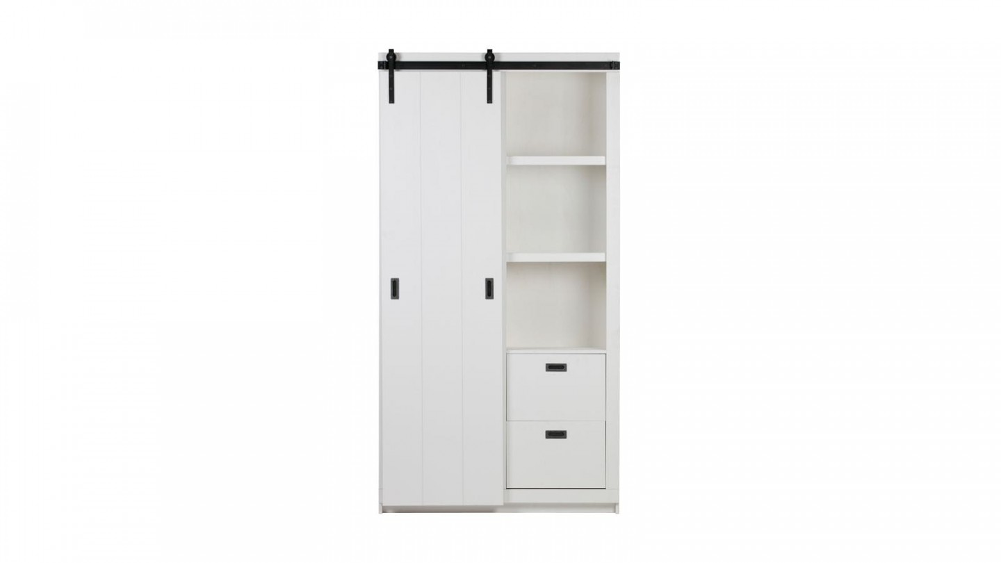 Armoire en pin blanc - Collection Slide - Woood