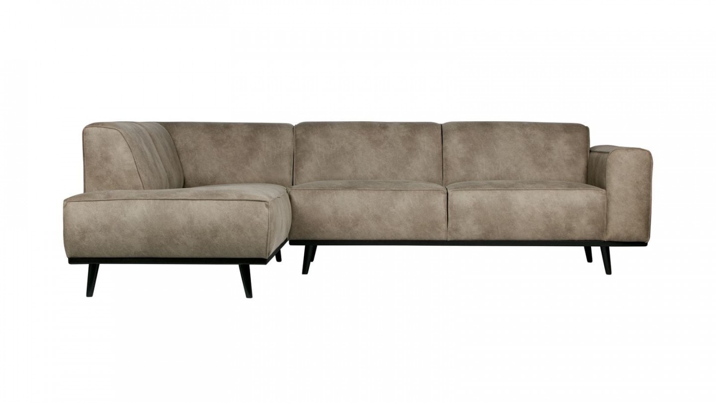 Canapé d'angle gauche gris éléphant - Collection Statement - BePureHome