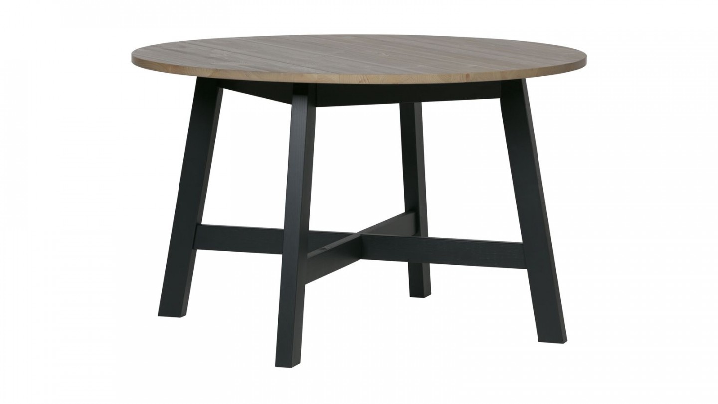 Table à manger ronde ø120cm en pin massif - Collection Derby - Woood