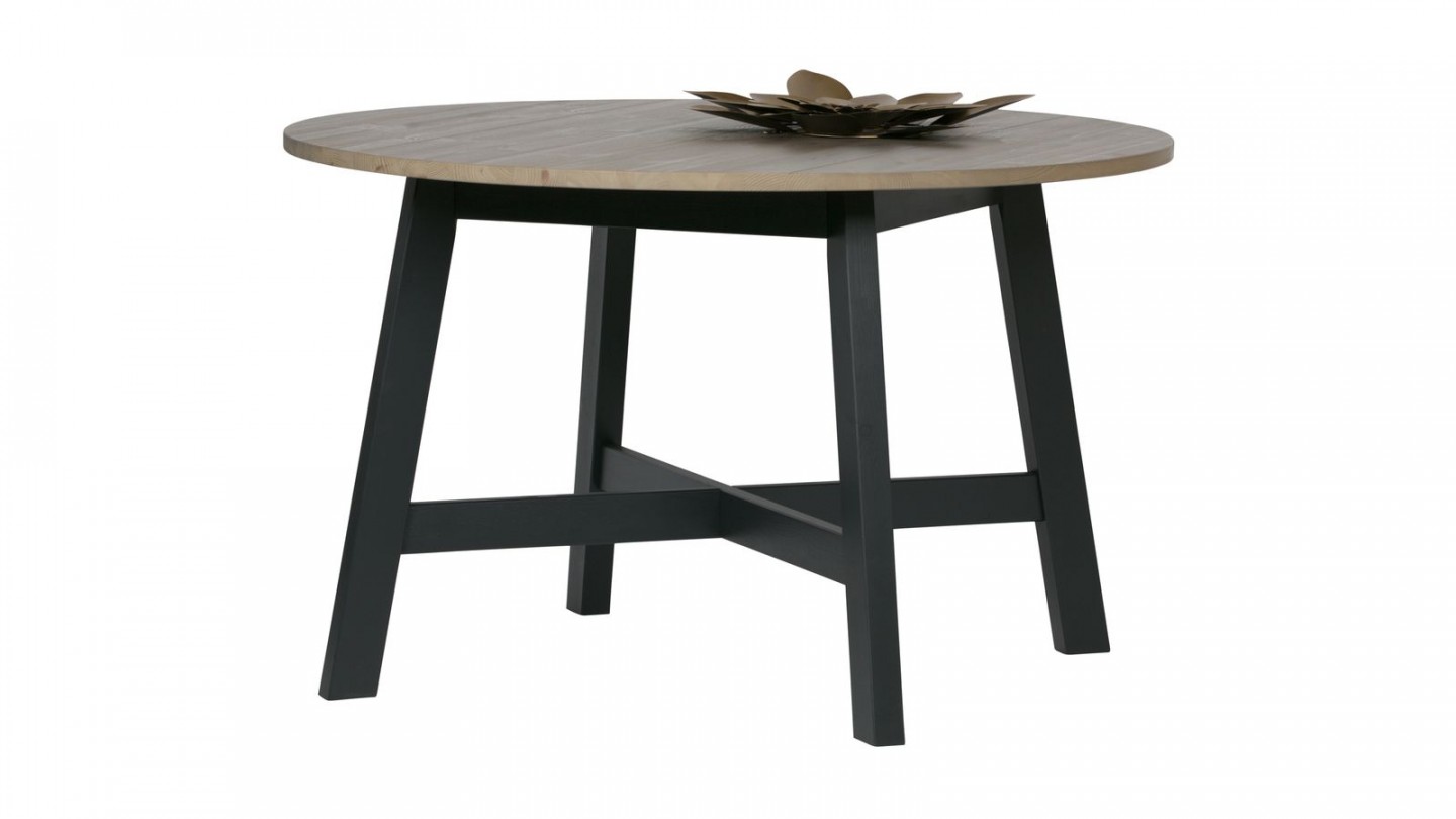 Table à manger ronde ø120cm en pin massif - Collection Derby - Woood