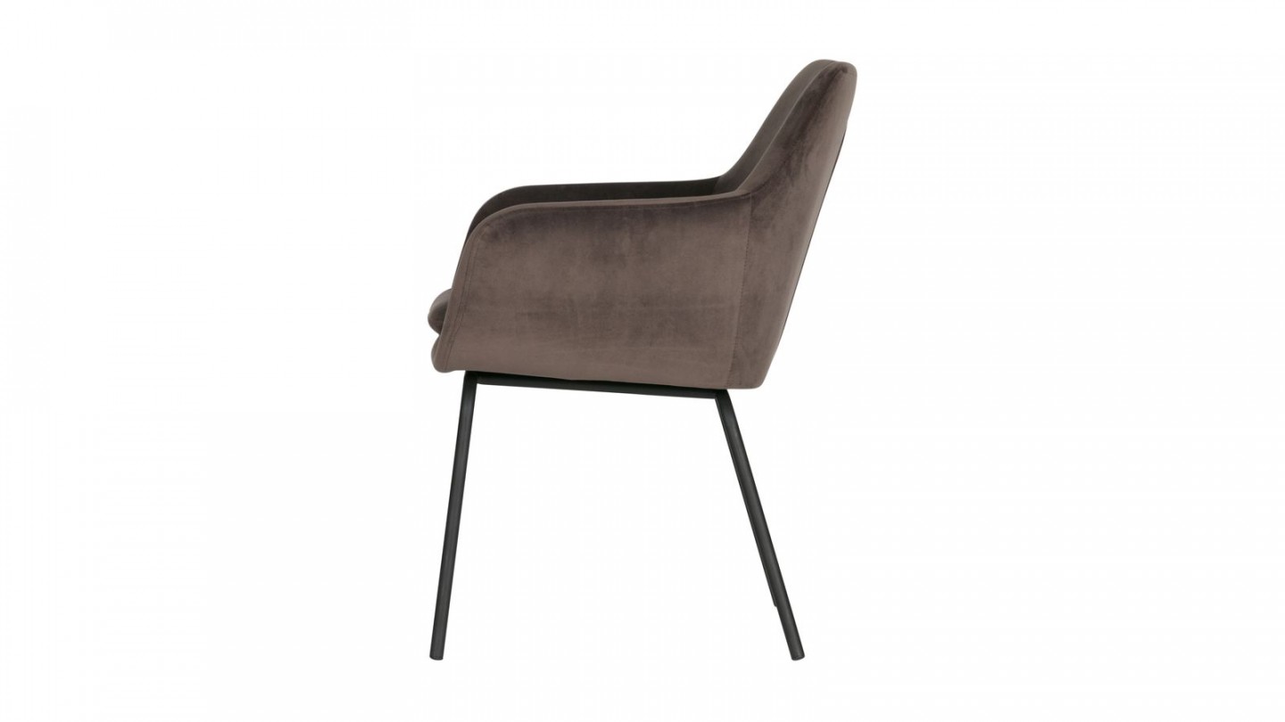 Lot de 2 fauteuils en velours anthracite - Collection Mood - Vtwonen
