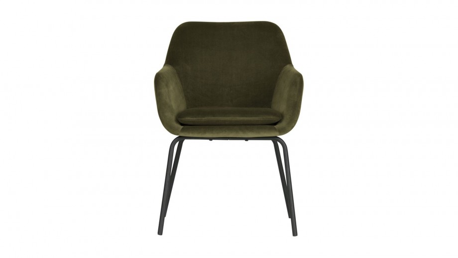 Lot de 2 fauteuils en velours vert - Collection Mood - Vtwonen