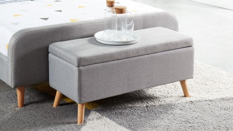 Clair Gris Coffre Dan Collection 100cm Banc lcJK1F