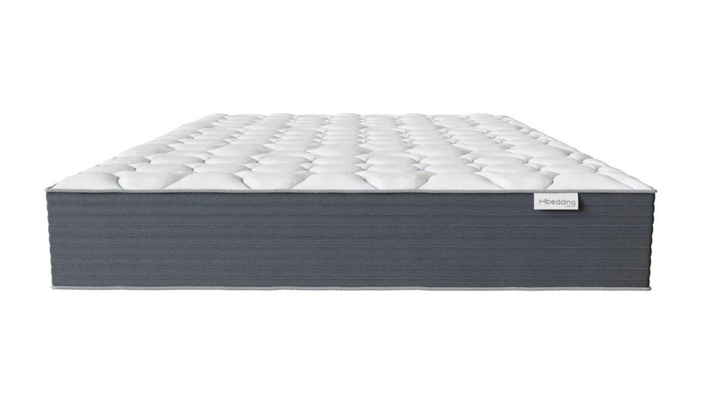 Ensemble matelas mémoire + sommier 140x190 Memo HR Hbedding - Mousse ergo, mousse HR 35kg et mousse effet mémoire de forme