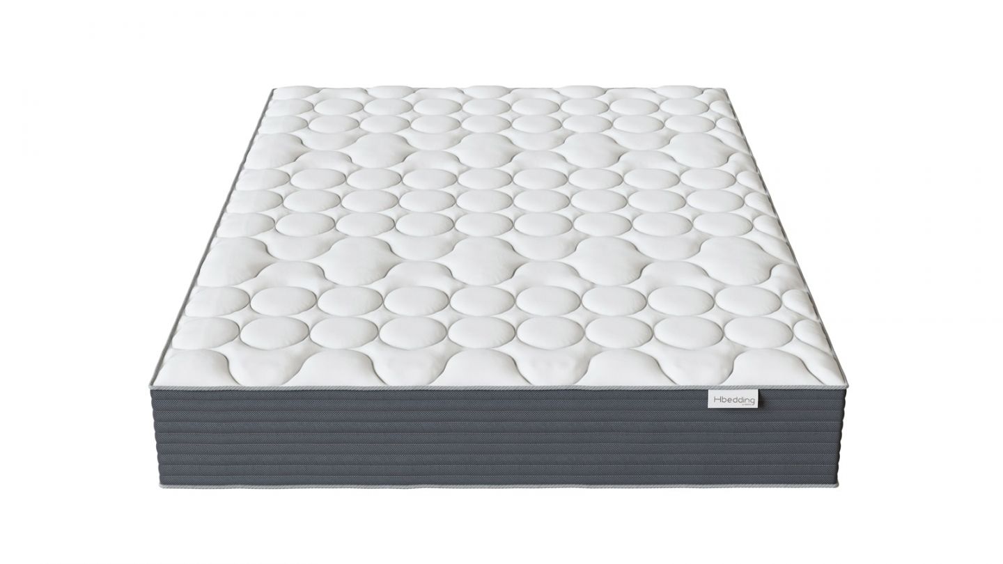 Ensemble matelas mémoire + sommier 140x190 Memo HR Hbedding - Mousse ergo, mousse HR 35kg et mousse effet mémoire de forme