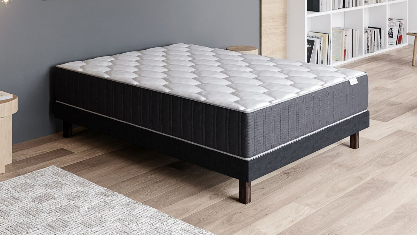 Ensemble matelas mémoire + sommier 160x200 Memo Prestige Hbedding - Mousse ergo, mousse HR 35kg et mousse effet mémoire de forme