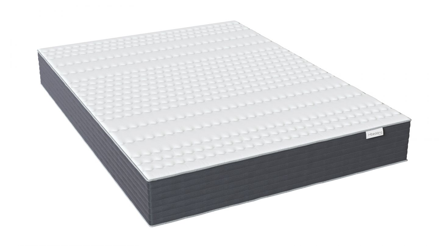 Ensemble matelas mémoire + sommier 90x190 Memo Supreme Hbedding - Mousse ergonomique et mousse effet mémoire de forme