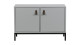 Meuble de rangement 2 portes en pin gris et métal - Vtwonen