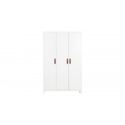 Armoire 3 portes en métal blanc - Collection Brock - Woood
