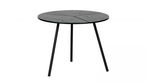 Table basse ø48 en bois et métal noir - Collection Rodi - Woood