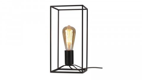 Lampe de table rectangle en métal noir - Collection Antwerp - It's About Romi