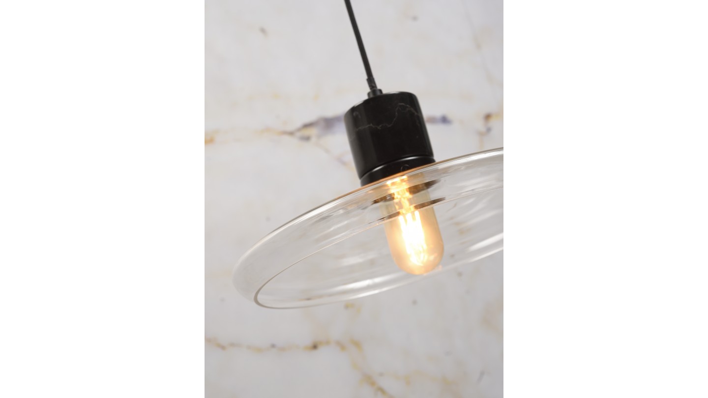 Suspension en marbre noir et verre - Collection Paris - It's About Romi