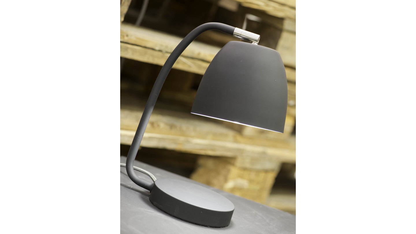 Lampe à poser en métal soft touch gris - Collection Newport - It's About Romi