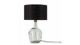 Lampe à poser en verre recyclé et lin noir - Taille S - Collection Murano - It's About Romi