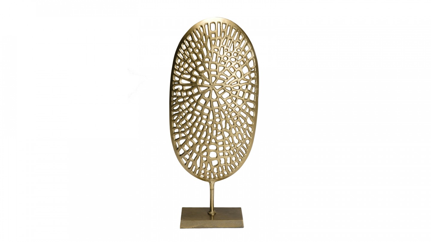 Décoration sculpture en aluminium doré - Collection Johan